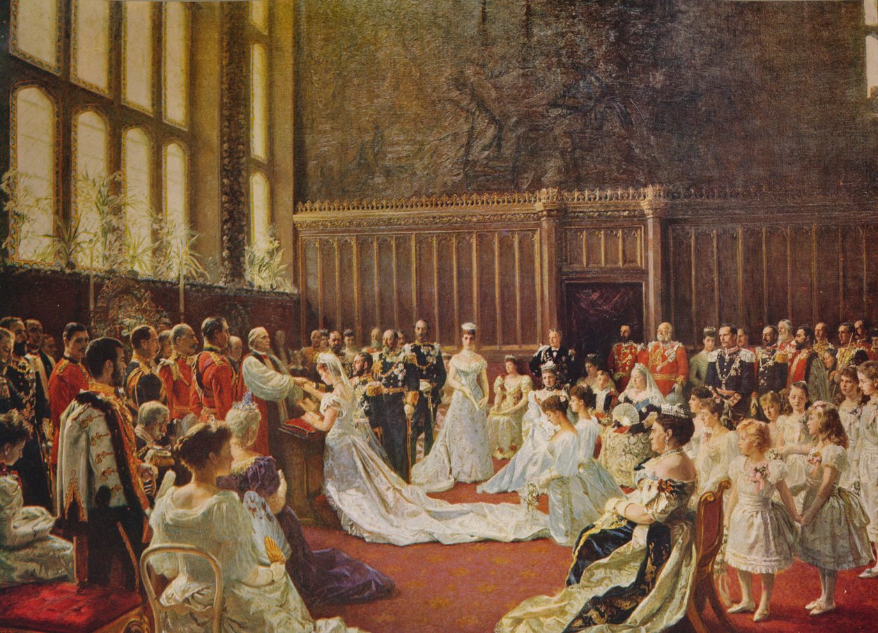 Svatba krále Jiřího V., 1894, c1915 od Laurits Regner Tuxen