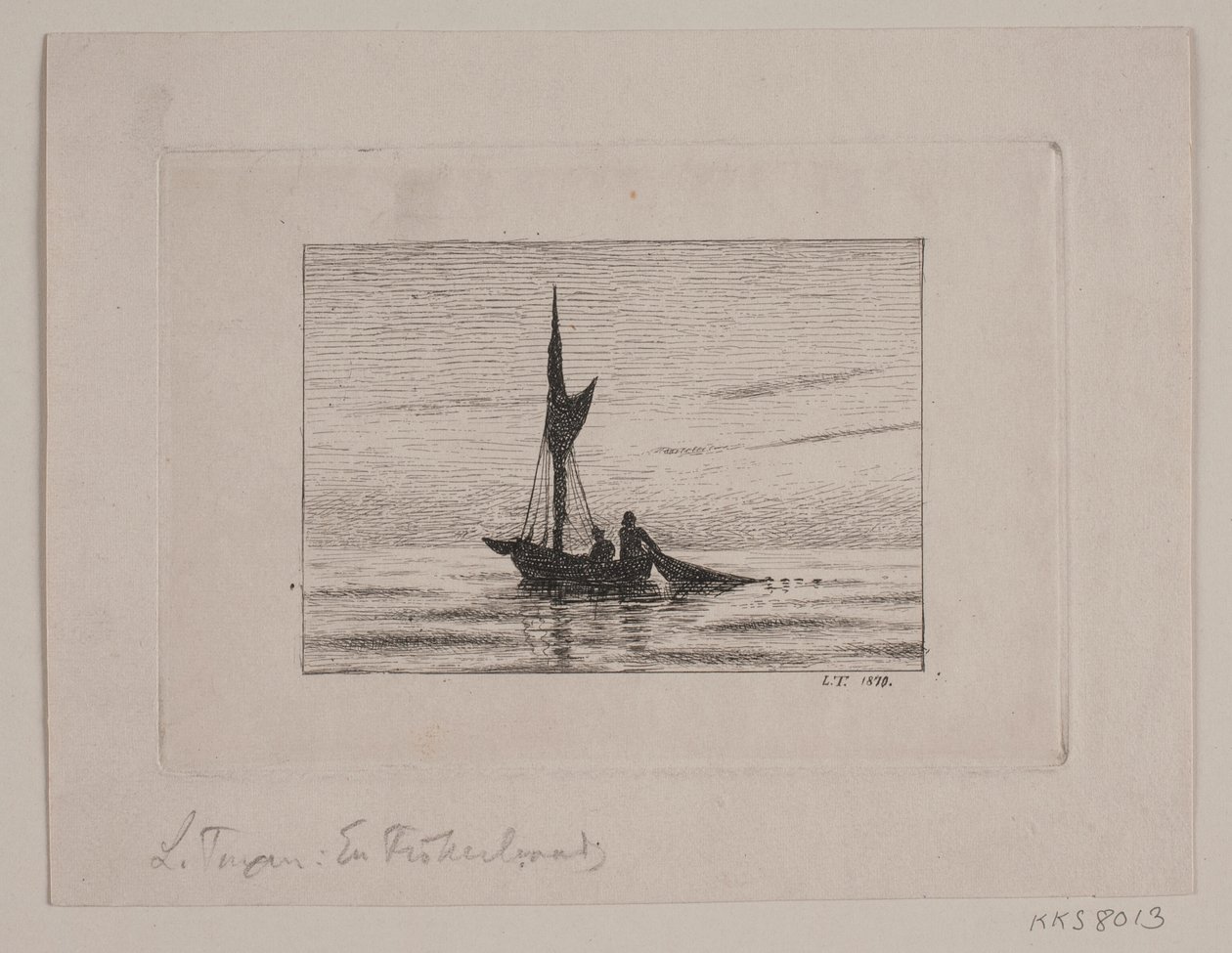 Rybářská loď od Laurits Regner Tuxen