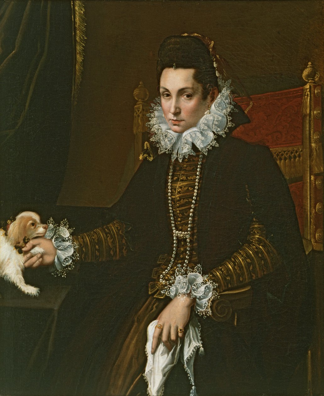 Portrét Ginevry Aldrovandi Hercolani jako vdovy, konec 90. let 16. století od Lavinia Fontana