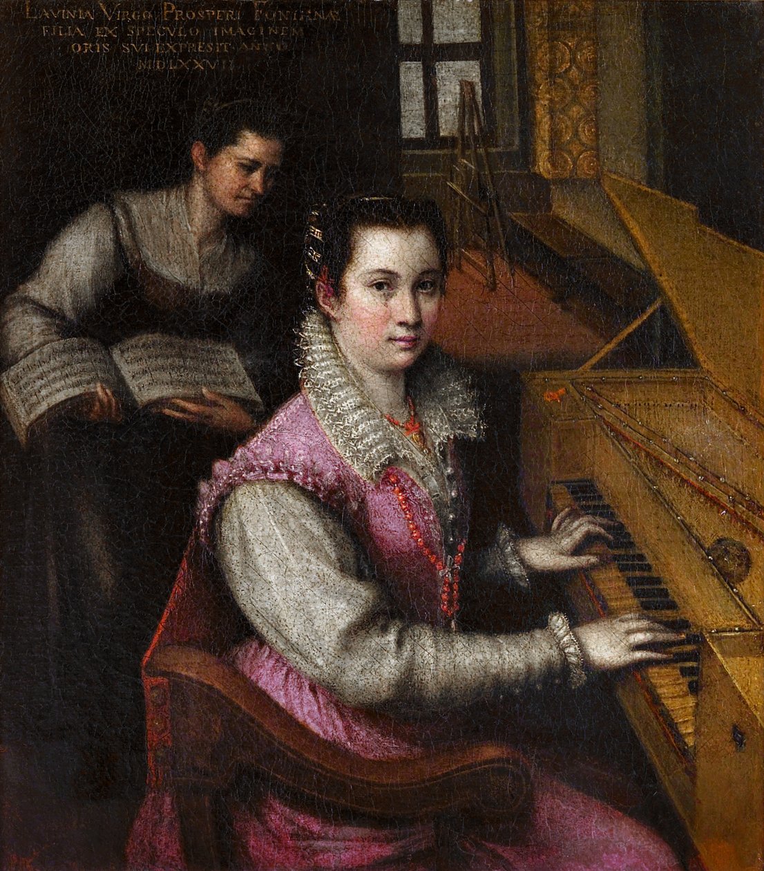 Autoportrét par Fontana, Lavinia (Lavinia Zappi) (1552-1614). Olej na plátně, rozměr: 24x23,8 od Lavinia Fontana
