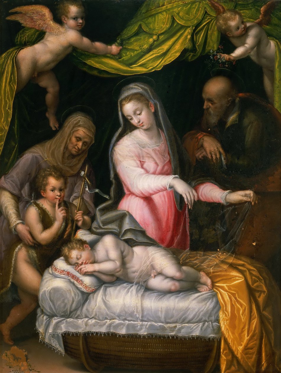 Svatá rodina s Janem Křtitelem a svatou Alžbětou, 1591. od Lavinia Fontana