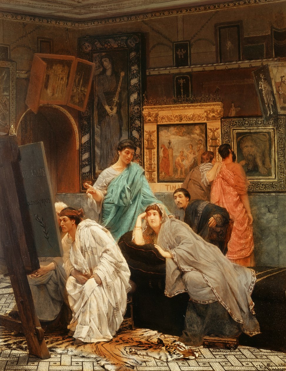 Sběratel obrázků v době Augusta, 1867 od Lawrence Alma Tadema