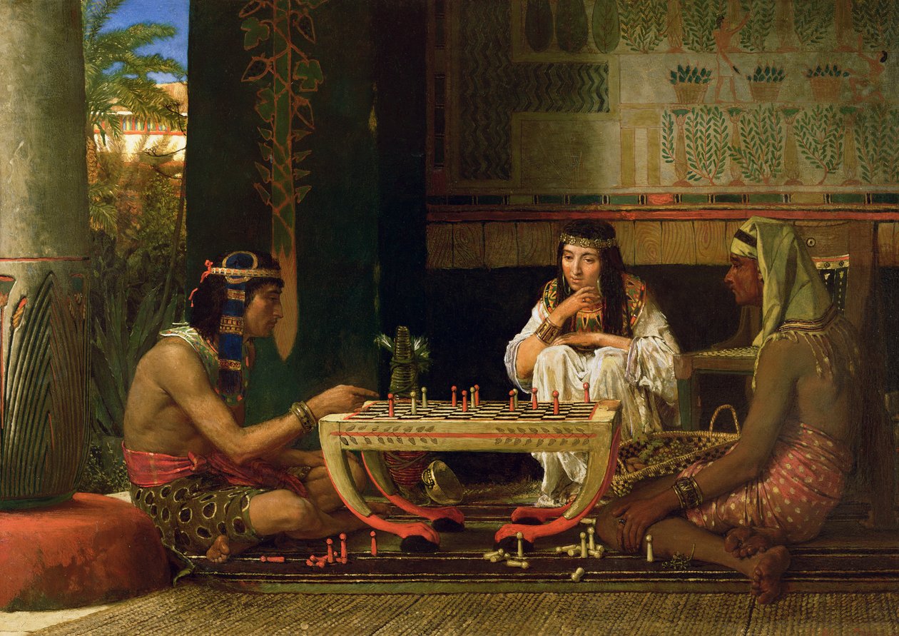 Egyptští šachisté, 1865 od Lawrence Alma Tadema