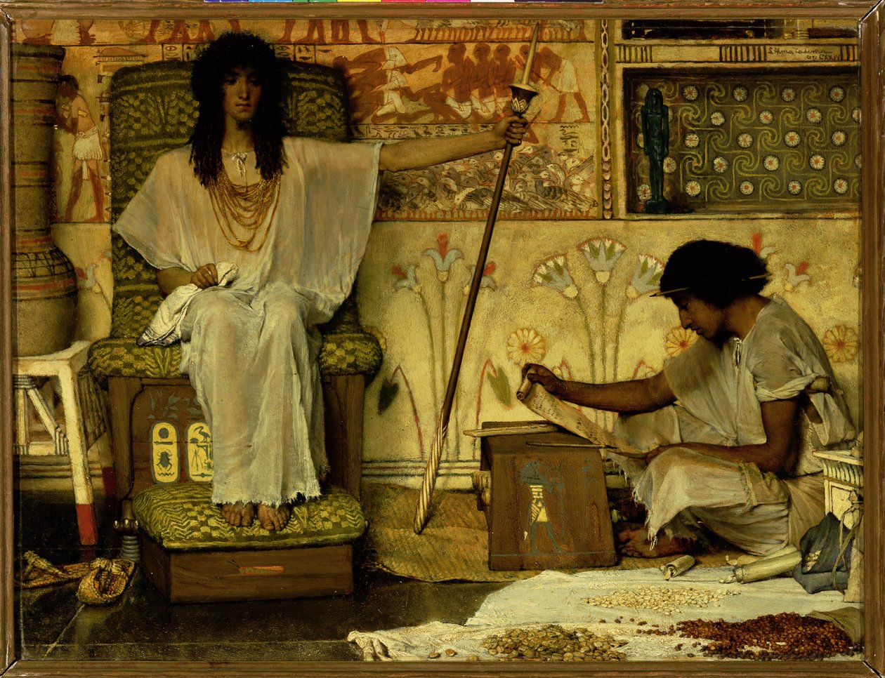 Joseph, dozorce faraonských sýpek, 1874 od Lawrence Alma Tadema