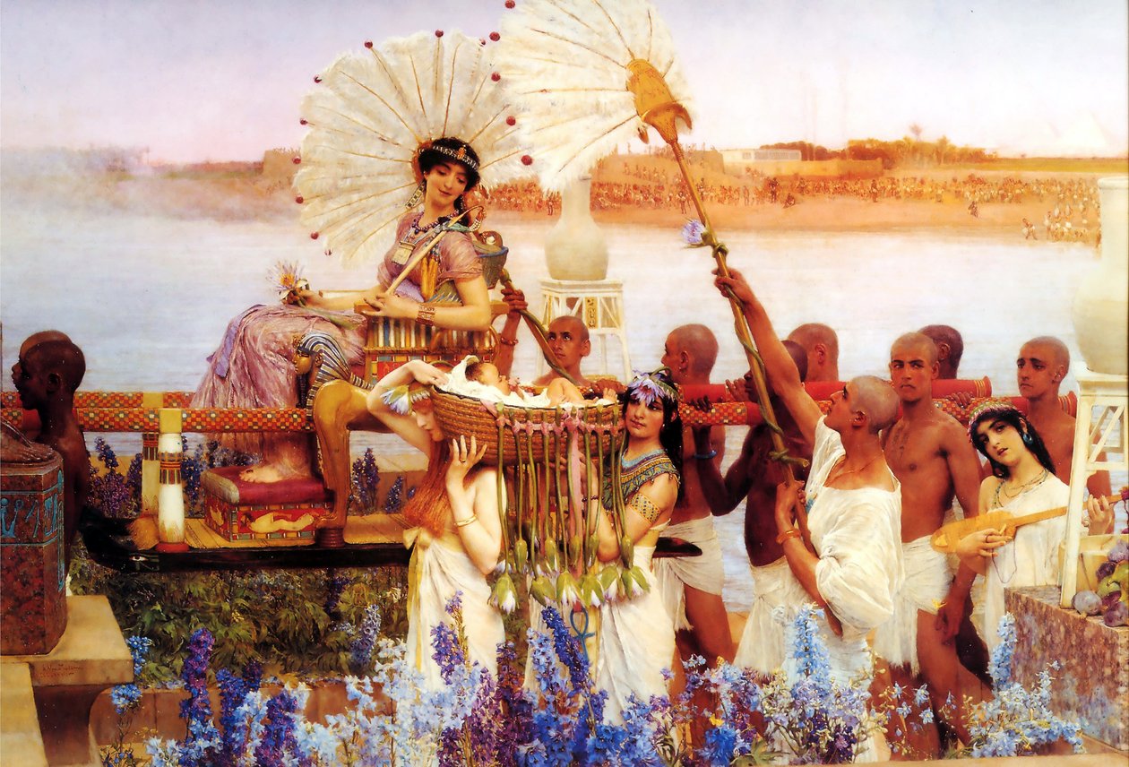 Mojžíšův nález od Lawrence Alma Tadema