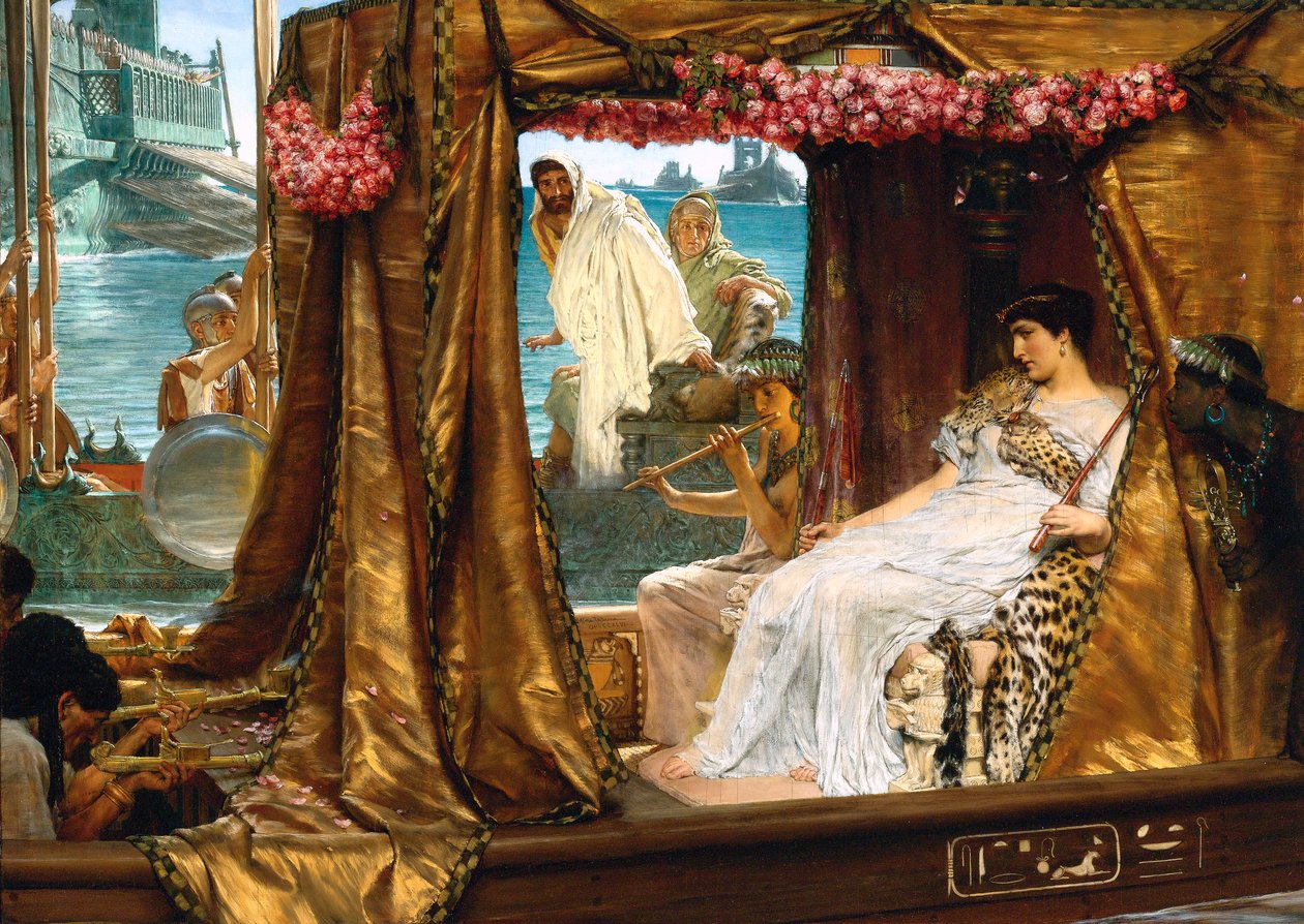 Setkání Antonia a Kleopatry od Lawrence Alma Tadema