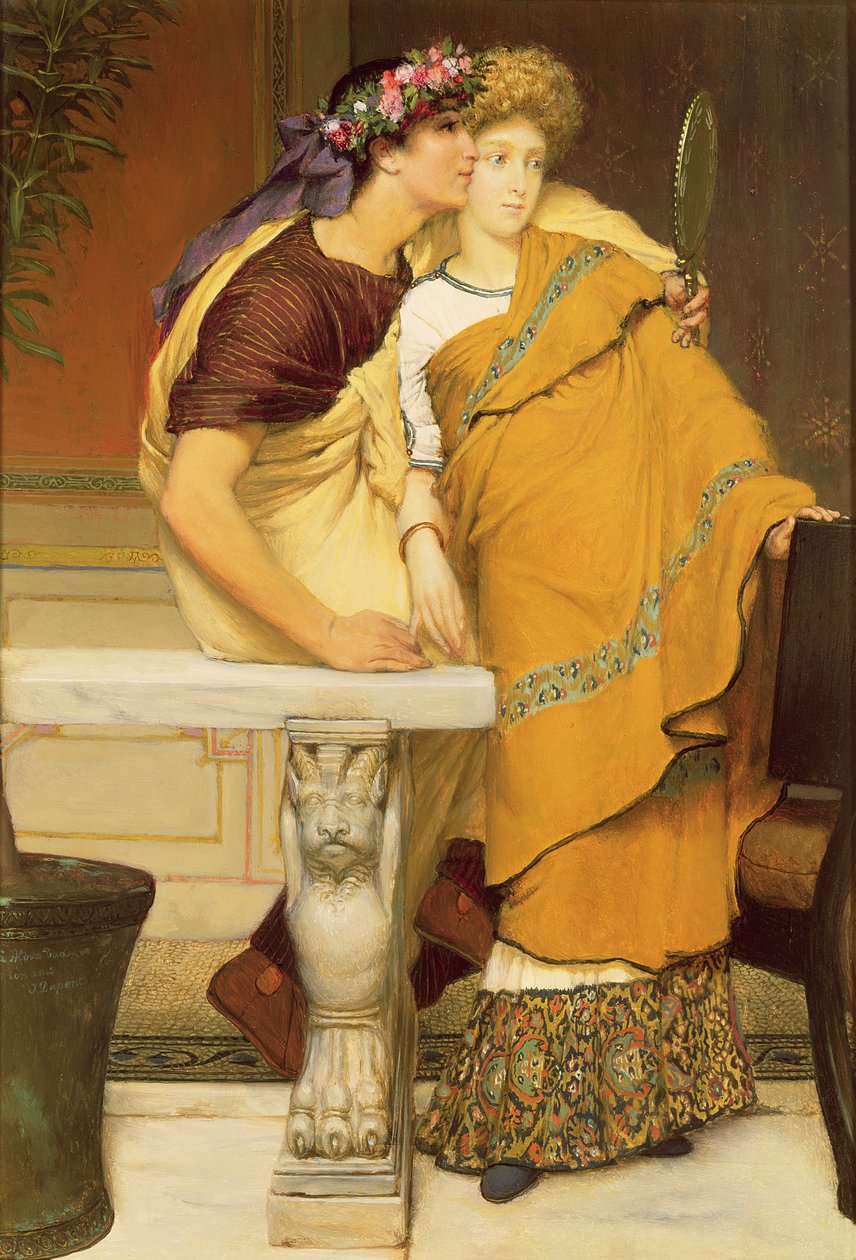 Zrcadlo, 1868 od Lawrence Alma Tadema