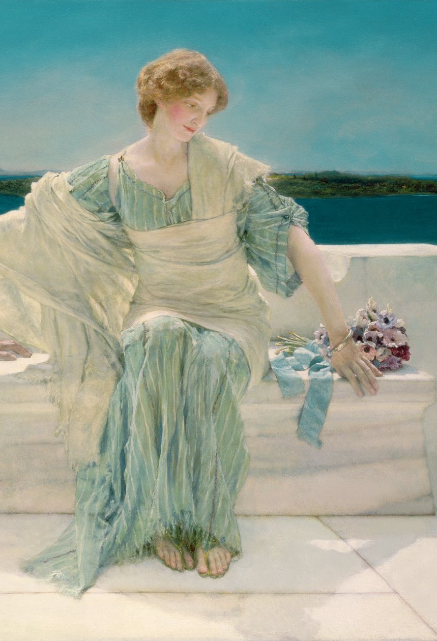 Už se mě neptejte, 1906 detail olej na plátně z 15116 od Lawrence Alma Tadema