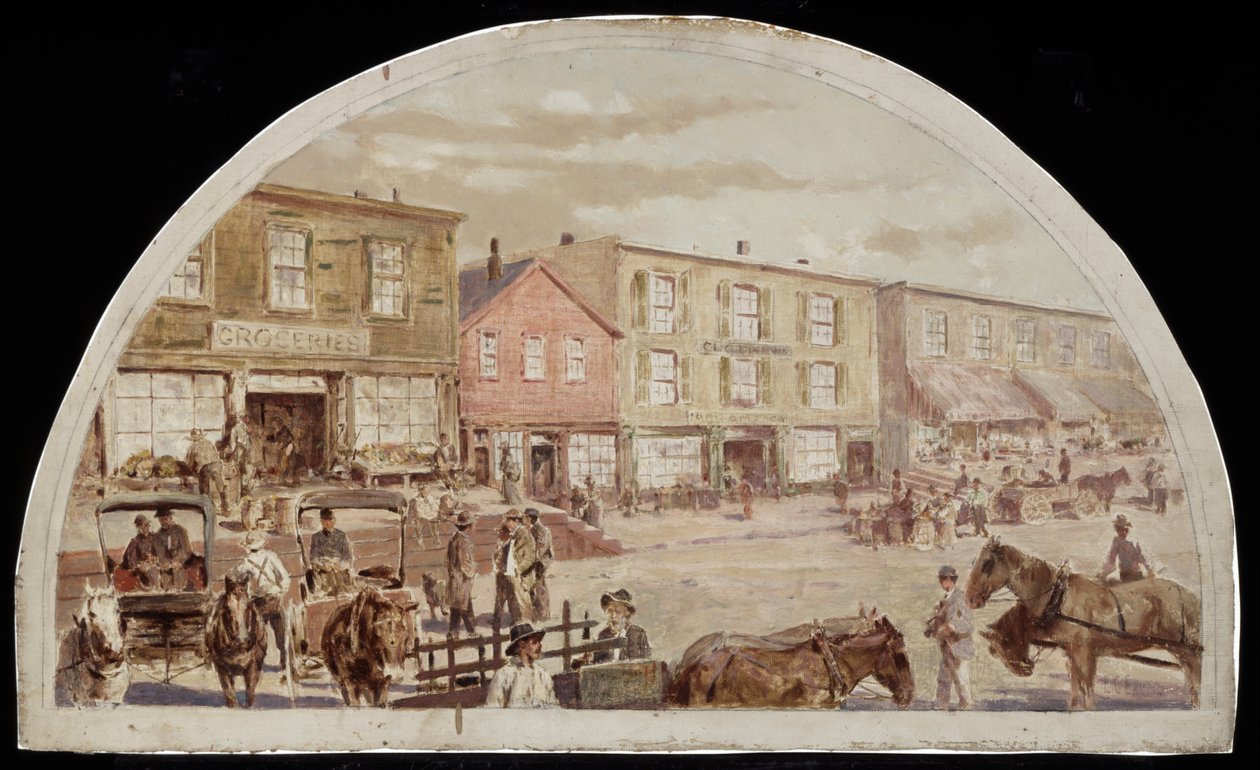 Clark Street, mezi Lake a Randolph Streets, 1857, 1900 od Lawrence Carmichael Earle