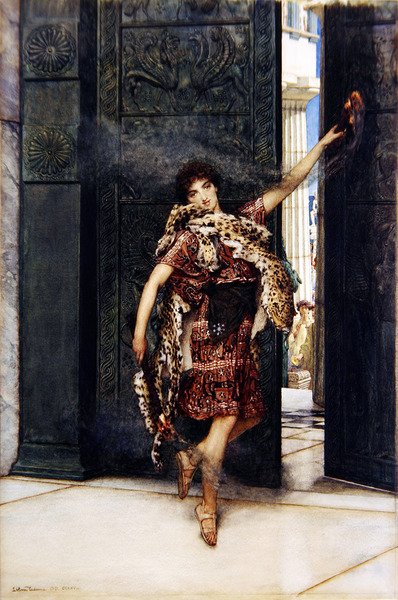 Tanec před tymiánem (akvarel na papíře) (viz také 349101) od Lawrence Alma Tadema