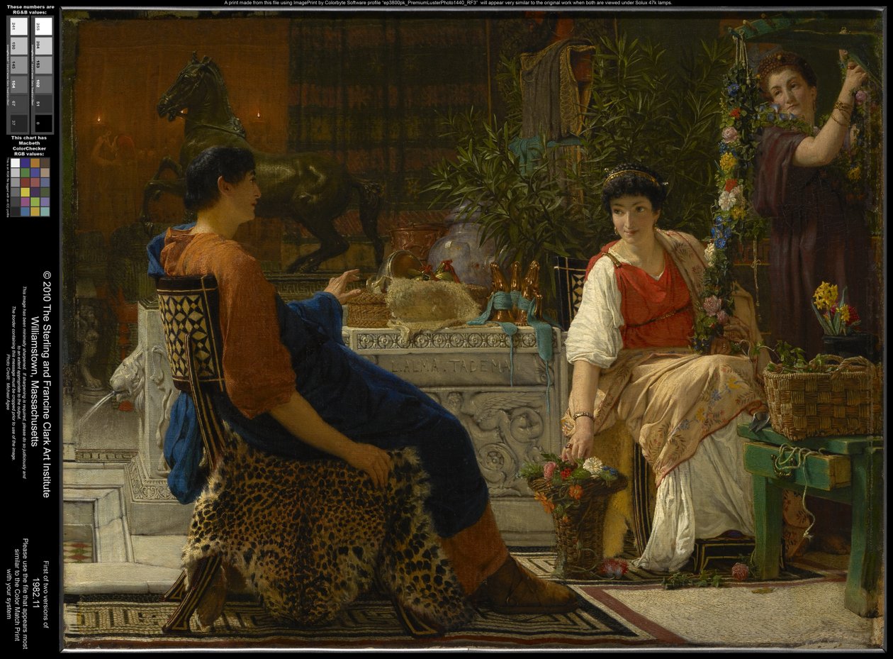 Přípravy na slavnosti (Květinový věnec) od Lawrence Alma-Tadema