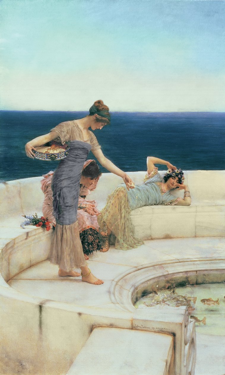 Stříbrné oblíbené, cca 1903 (olej na panelu) od Lawrence Alma Tadema