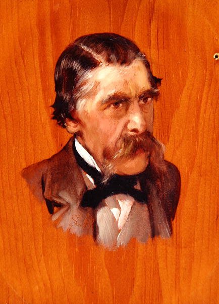 Sir Henry Thompson, Baronet, FRCS, kolem roku 1878 (olej na panelu) od Lawrence Alma Tadema