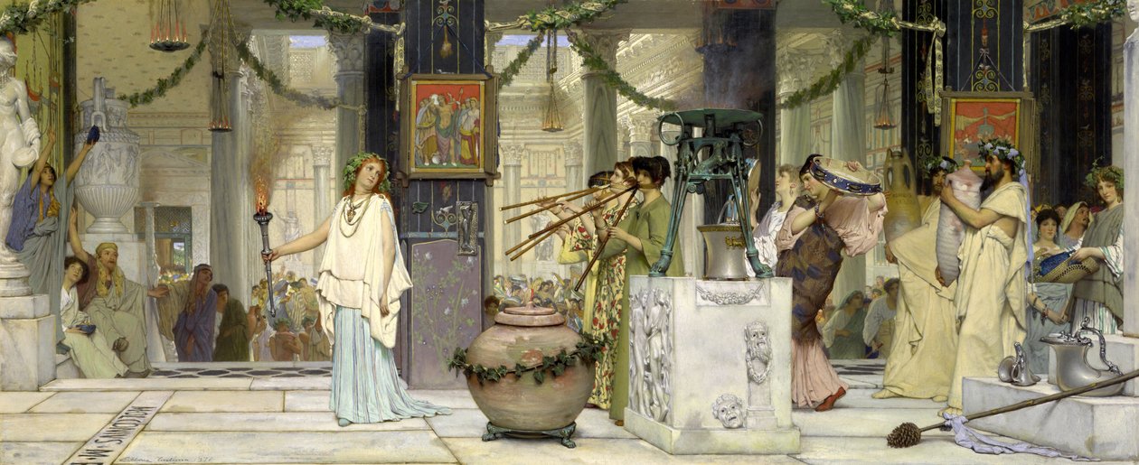 Festival vinobraní od Lawrence Alma-Tadema