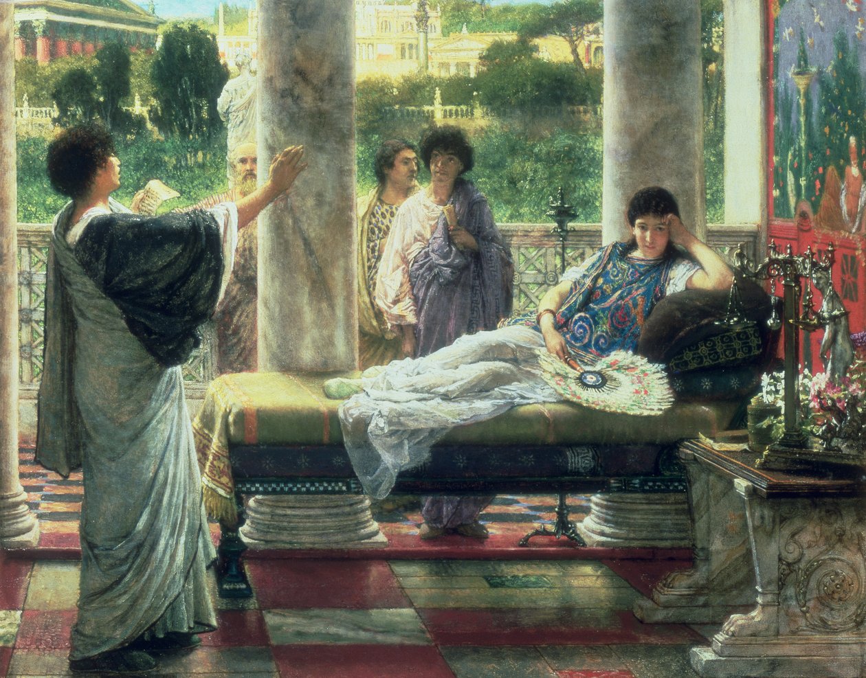 Catullus čte své básně v Lesbiině domě, 1870 od Lawrence Alma Tadema