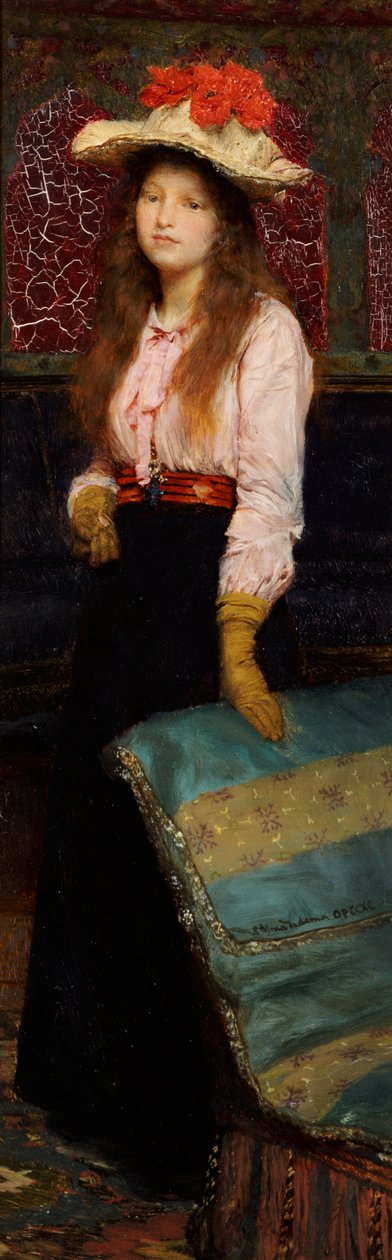 Portrét slečny MacWirterové, malý po celé délce v interiéru, 1888 od Lawrence Alma Tadema