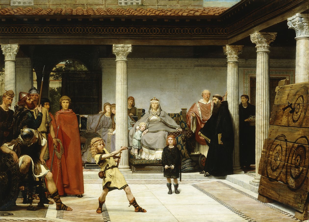 Výchova dětí Clovis od Lawrence Alma Tadema