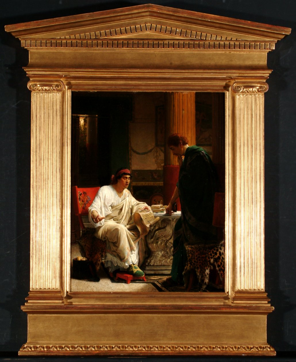 Vespasiánův slyšení od jednoho z jeho generálů o dobytí Jeruzaléma Titem, 1866 od Lawrence Alma Tadema
