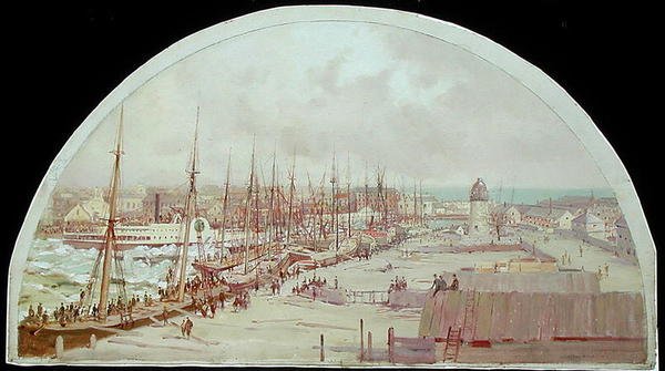 Velká povodeň v Chicagu v roce 1849 (olej na plátně) od Lawrence Carmichael Earle
