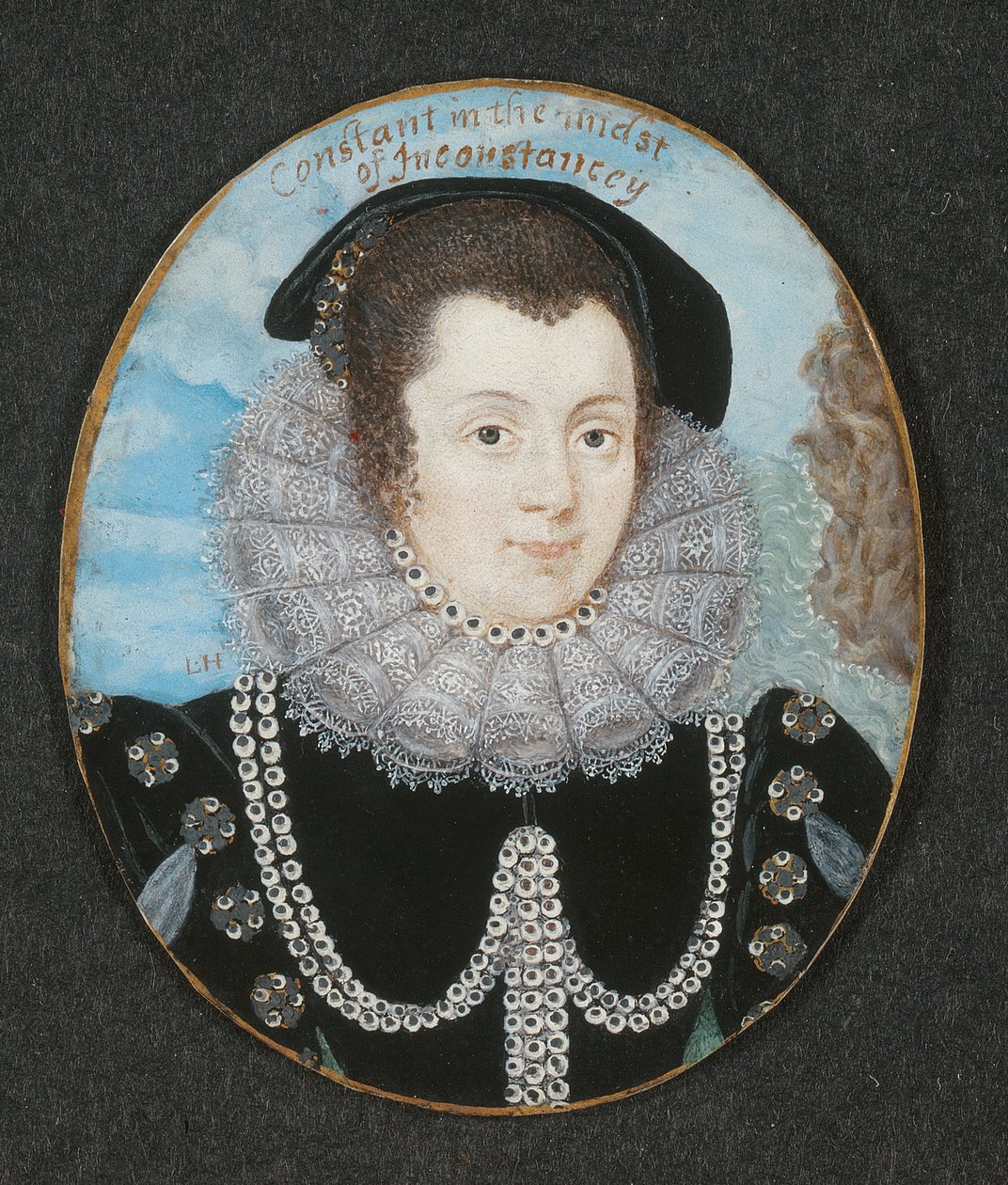 Margaret Cliffordová (asi 1560-1616) hraběnka z Cumberlandu od Lawrence Hilliard