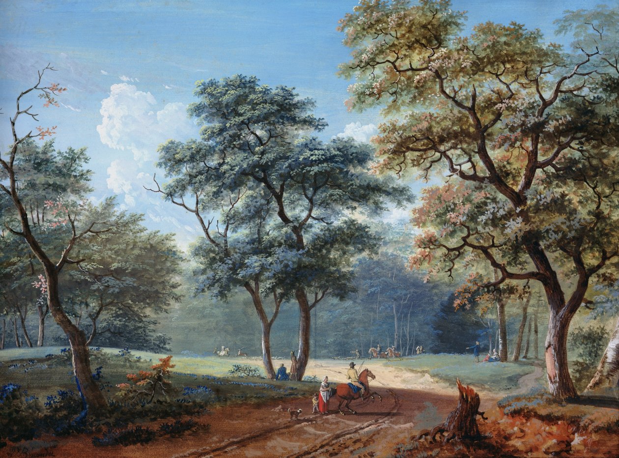 Bois de Boulogne, 1797 od Lazare Bruandet