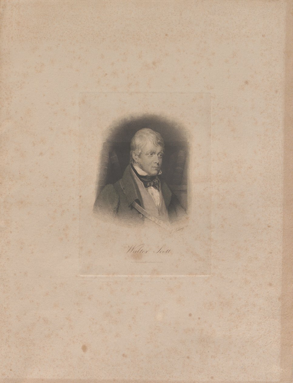 Portrét historického romanopisce a básníka Sira Waltera Scotta 1771-1832, c. 1840. od Lazarus Gottlieb Sichling