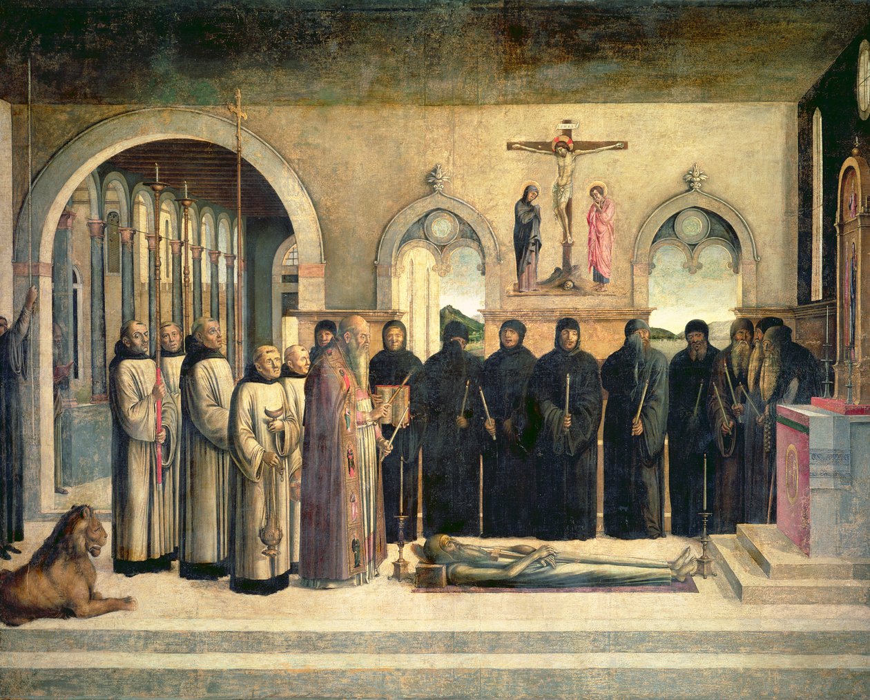 Pohřeb sv. Jeronýma, cca 1470-1472 od Lazzaro Bastiani