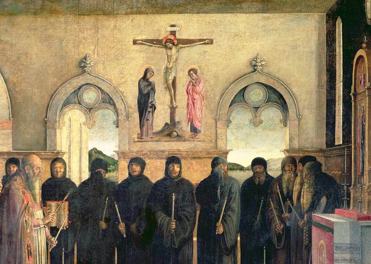 Pohřeb svatého Jeronýma, asi 1470-1472 olej na plátně detail 61140 od Lazzaro Bastiani