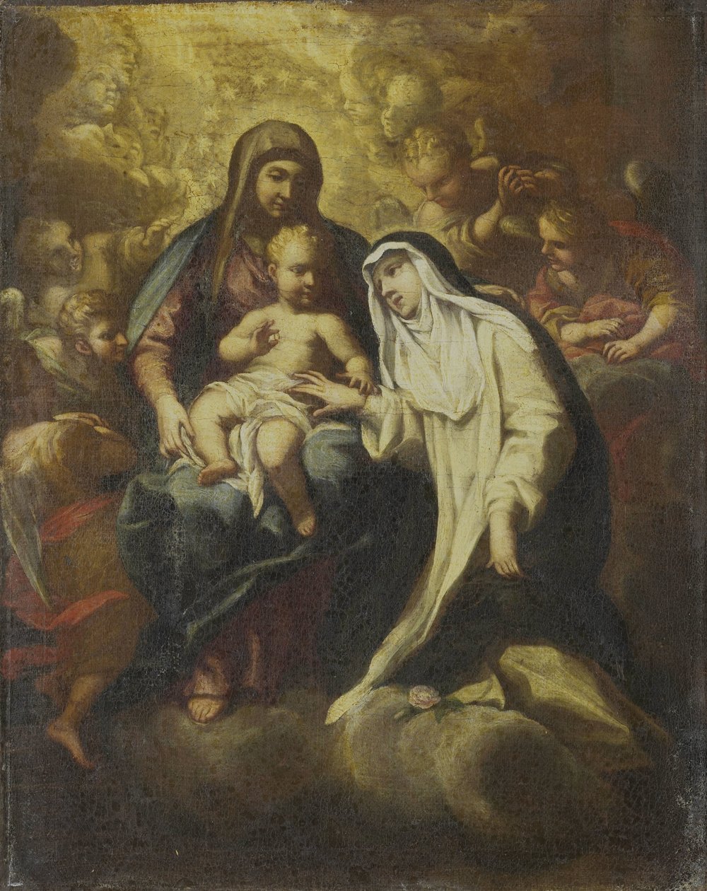 Mystická svatba sv. Růže z Limy od Lazzaro Baldi (attributed to)