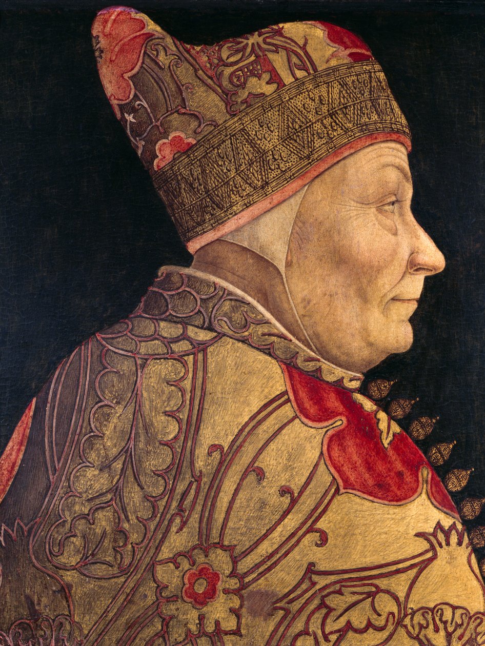 Doge Francesco Foscarin (1373-1457) muotokuva, Lazzaro Bastianin (1429-1512) maalaus, öljytaulu, 52x41 cm od Lazzaro Bastiani