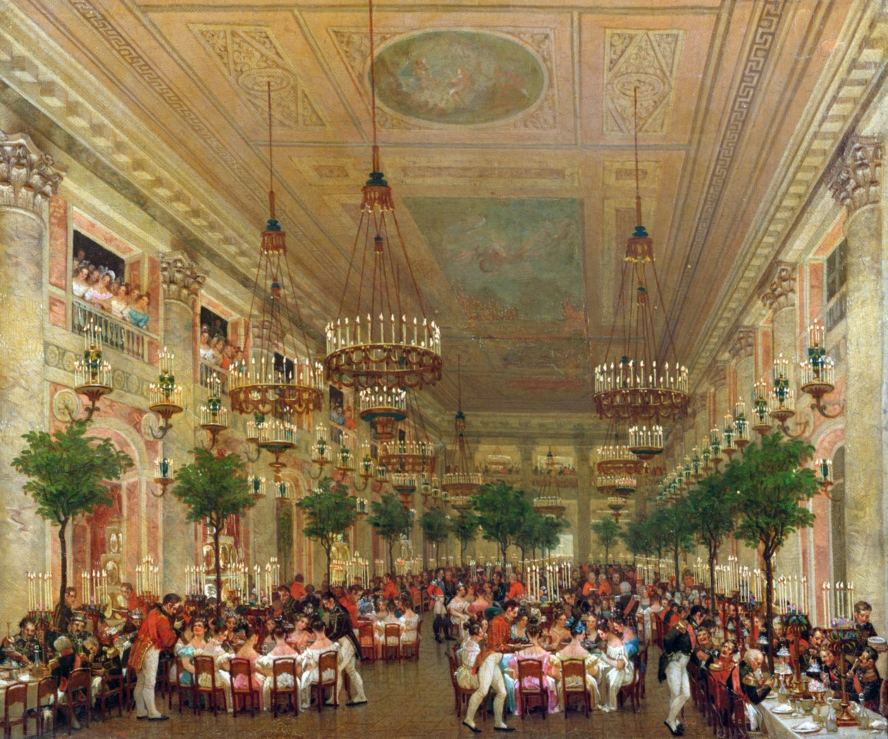 Hostina v Tuileries na oslavu svatby Leopolda I. (1790-1865) s princeznou Louise Orleánskou (1812-50) 1832 od Le Baron Attalin