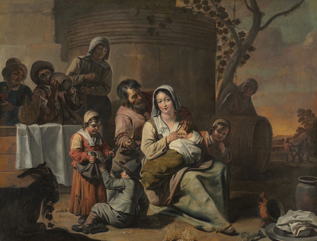 Vintage Scéna, kolem roku 1650 od Le Nain Brothers