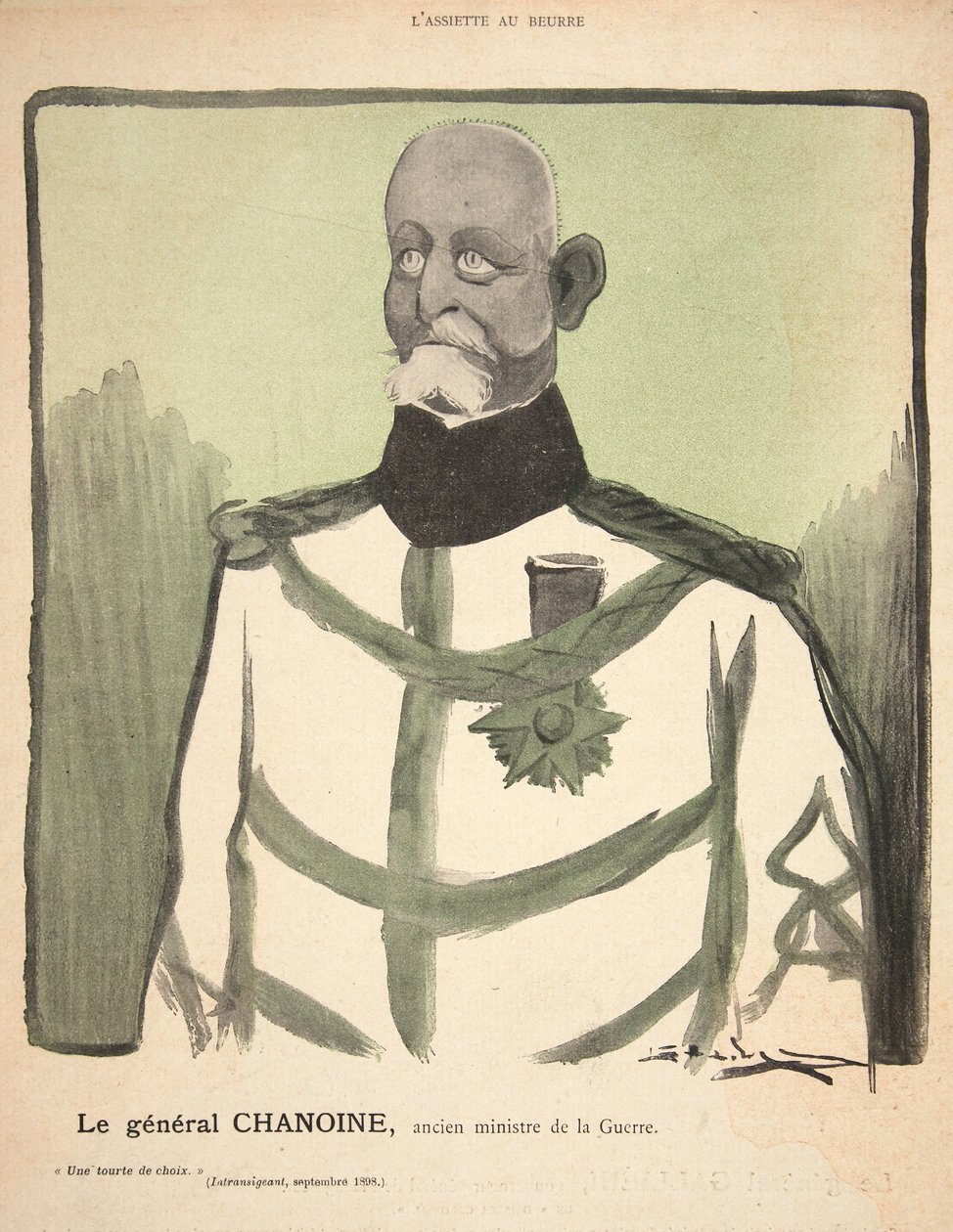 Generál Chanoine, bývalý ministr války, ilustrace z 