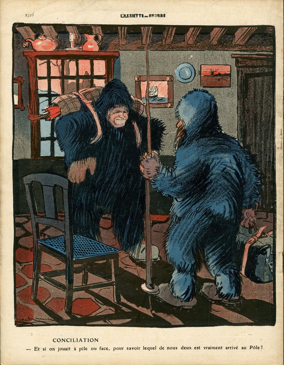 Máslový talíř“, číslo 446, satirický v barvách od Leal de Camara