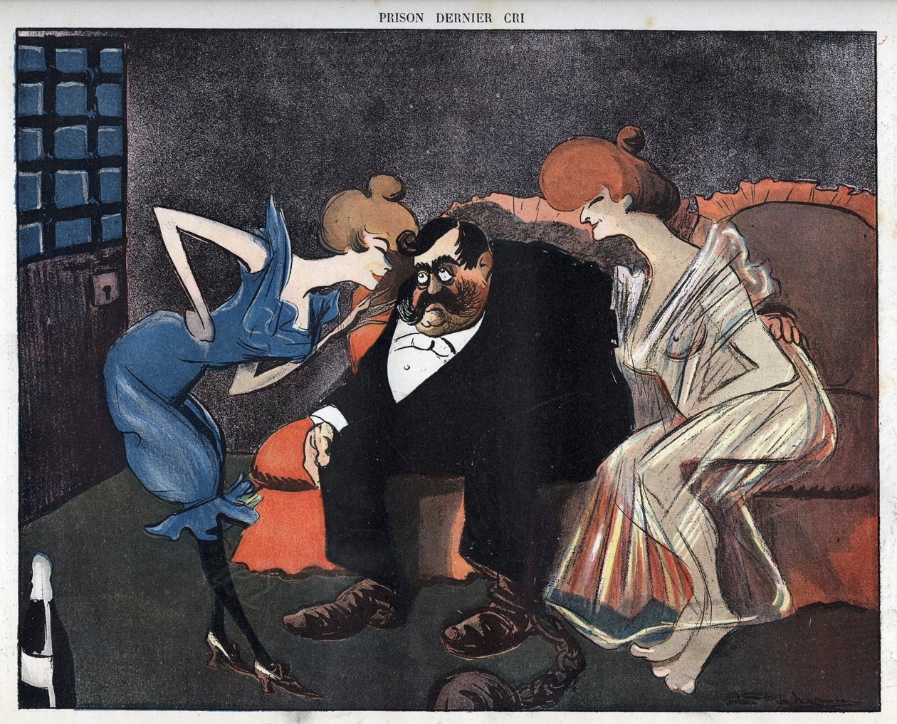Vězení posledního výkřiku – Humbert byl slíben za můj násilník, týkající se aféry bankéřky Marie Alexandre Boulaineové, zveřejněno v Le Rire, 6. prosince od Leal de Camara