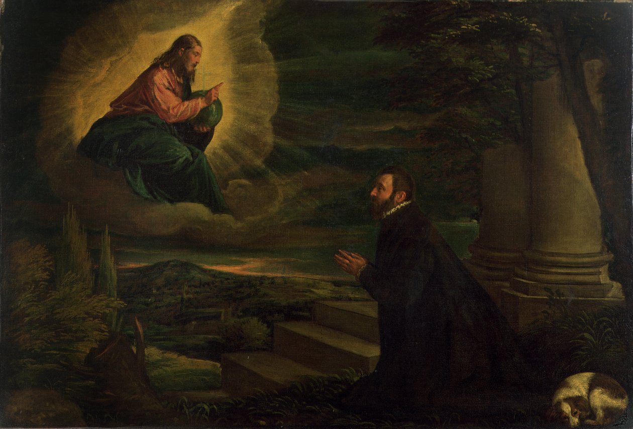Kristus se zjevuje šlechtici, kolem roku 1580 od Leandro da Ponte Bassano