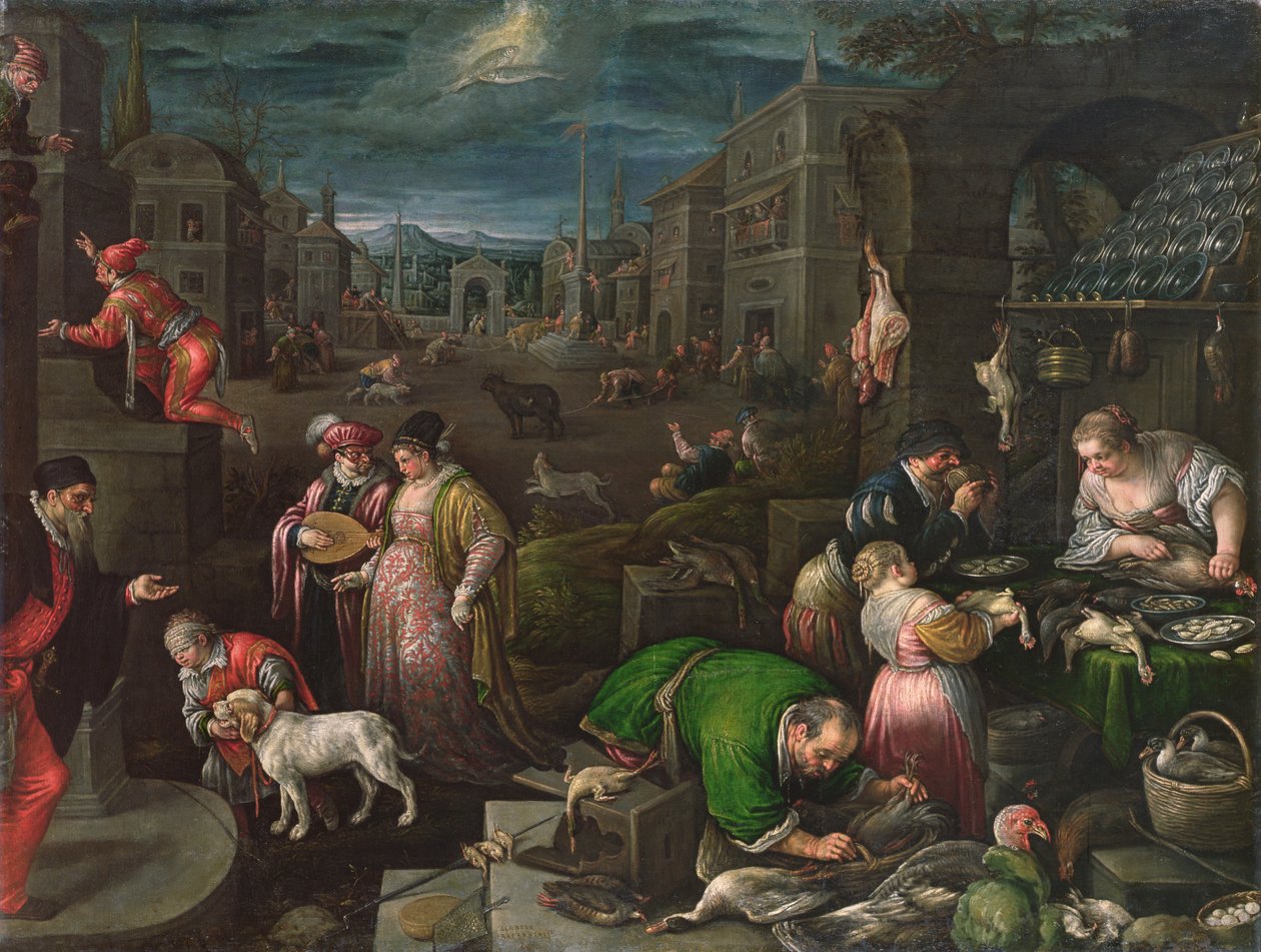 února, 1595-1600, od Leandro da Ponte Bassano