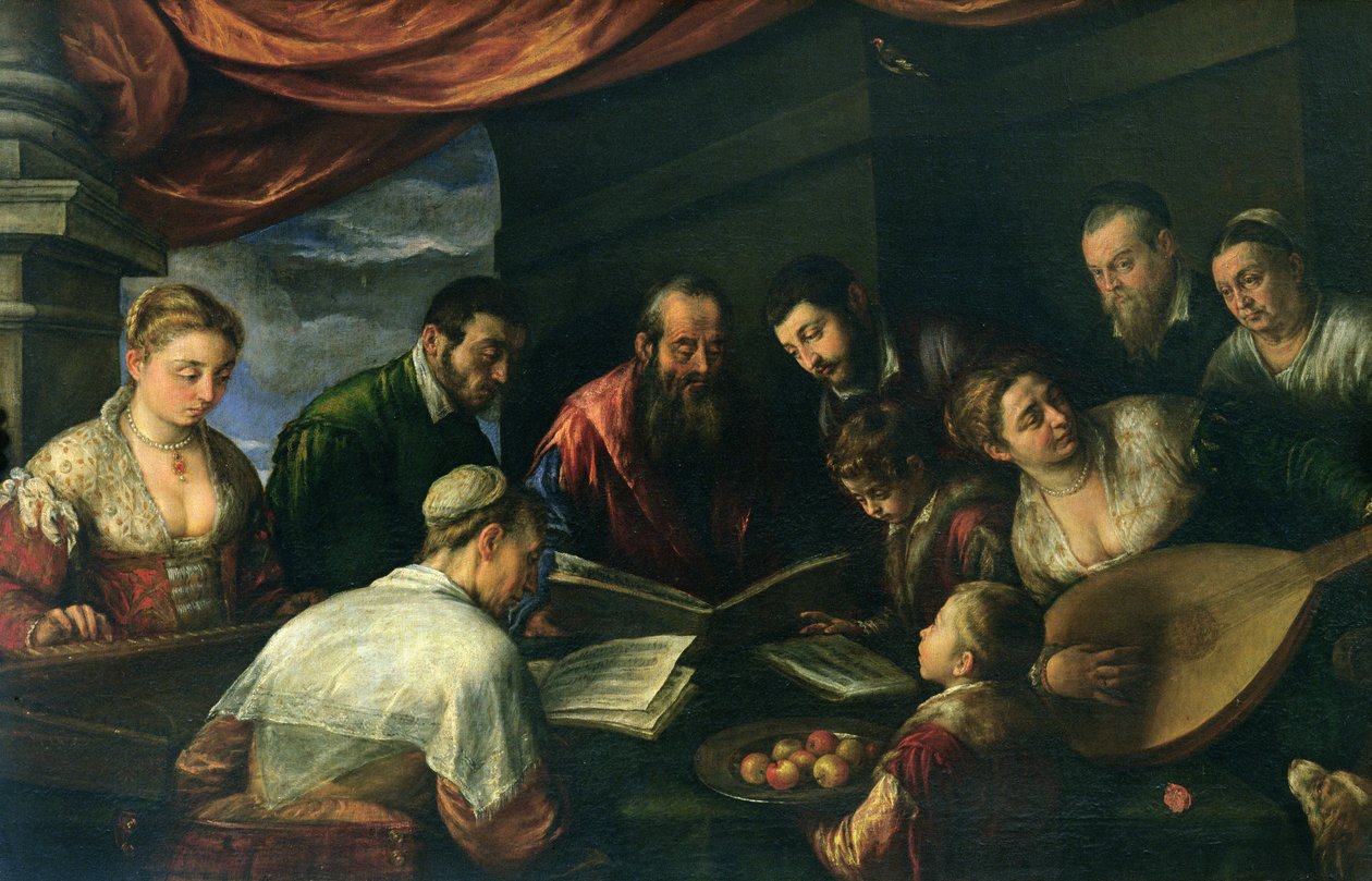 Koncert, kolem roku 1590 od Leandro da Ponte Bassano