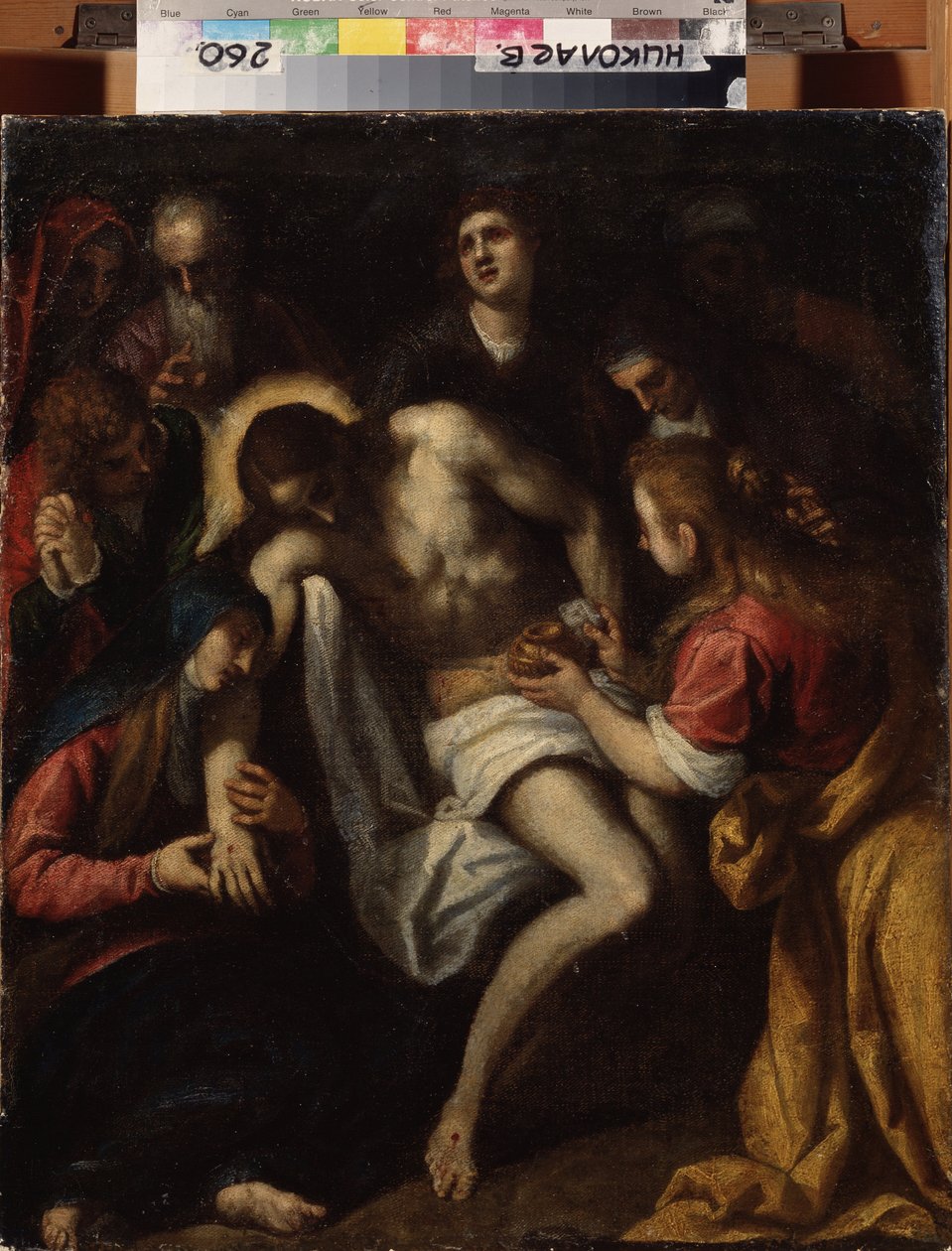 "La deploration du christ"" (Nářek) Obraz Leandra Bassana (1557-1622) Regionální muzeum umění Wereshchagin, Mykolajiv Ukrajina od Leandro da Ponte Bassano