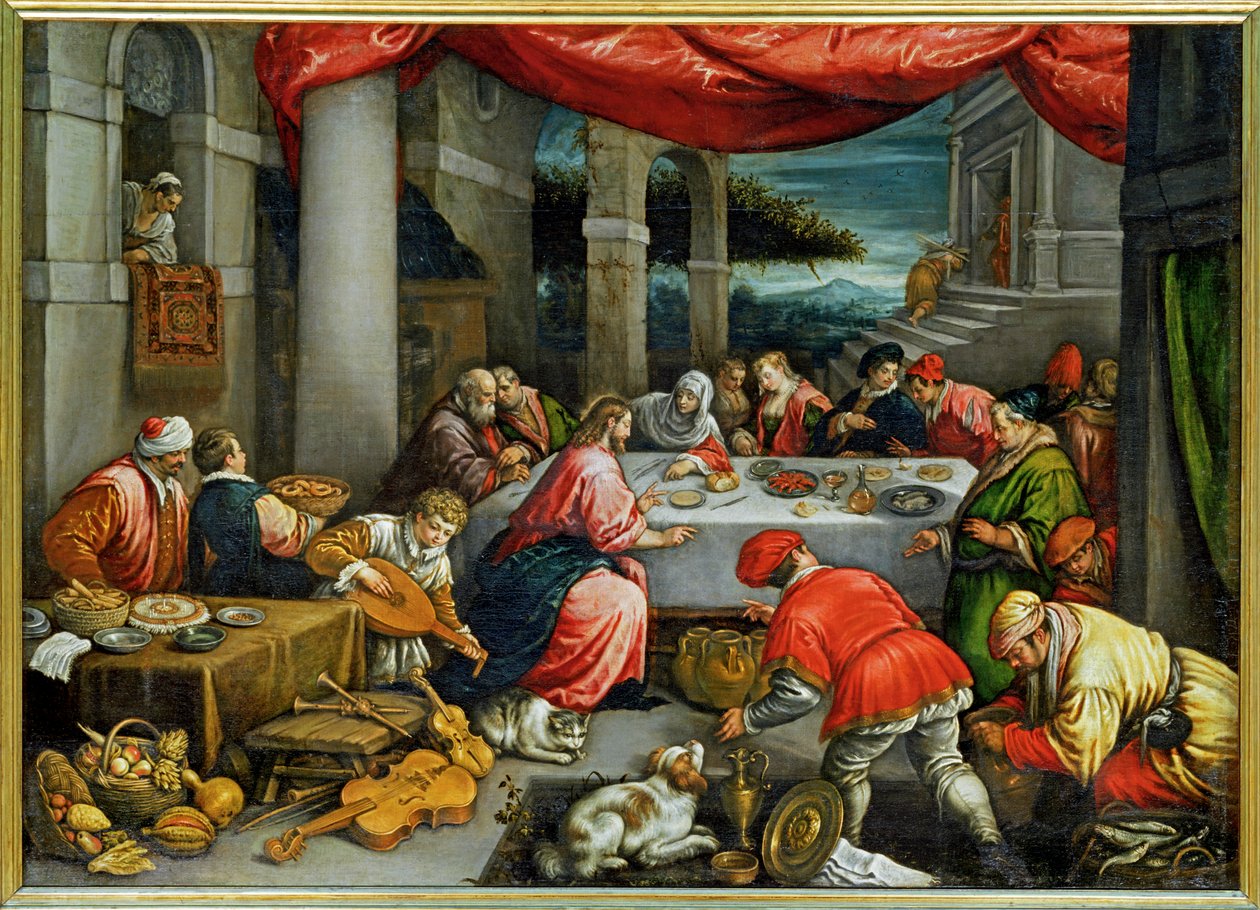 Les Noces de Cana - Svatba v Káně... od Leandro da Ponte Bassano