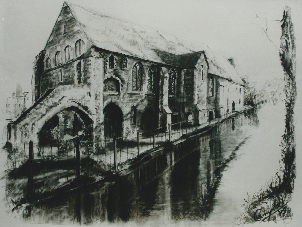 Blackfriars Canterbury, 2000 (uhlí na papíře) od Lee Campbell