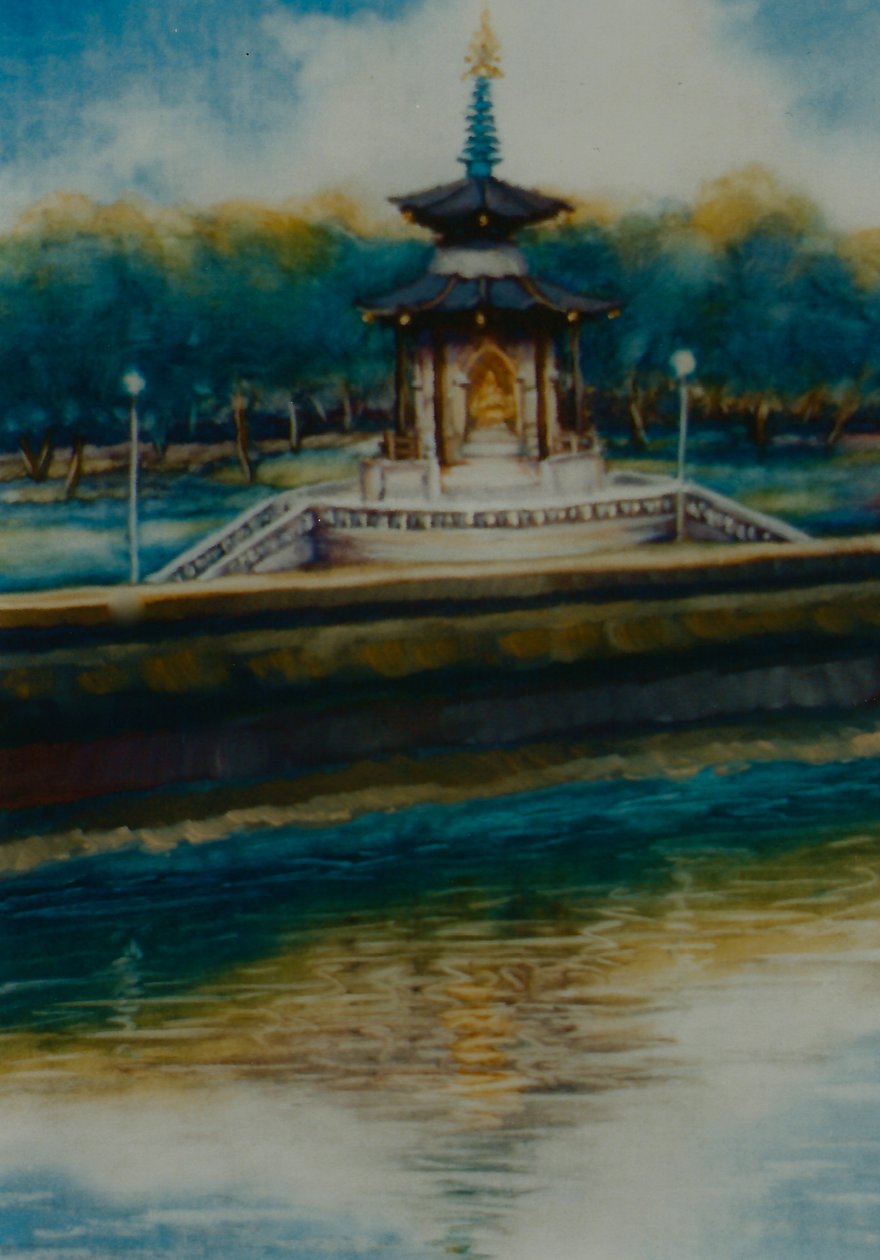 Pagoda míru, 2005 (olej na papíře) Battersea Park od Lee Campbell
