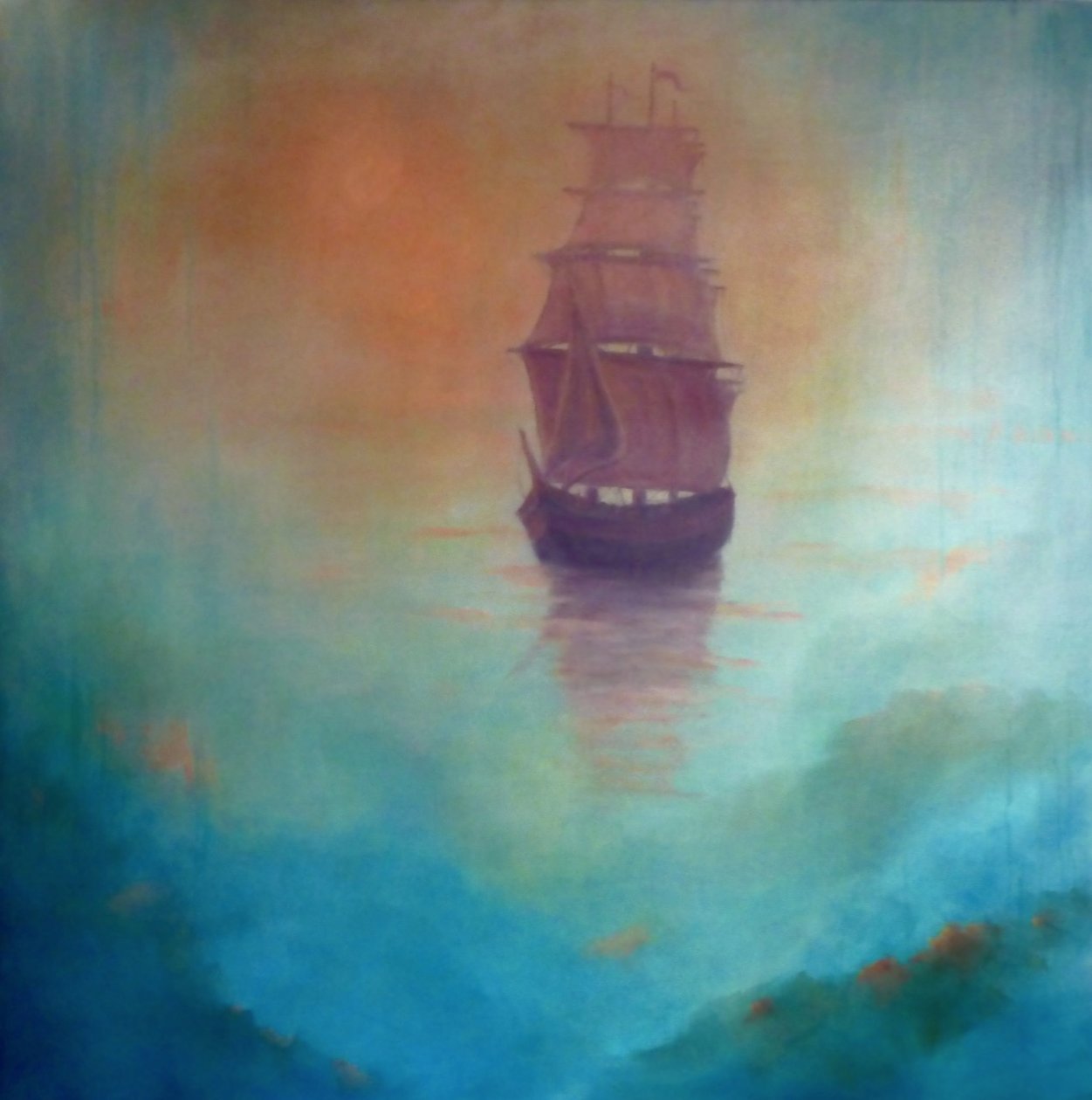 Fata Morgana (loď duchů), 2020 (olej na plátně) od Lee Campbell