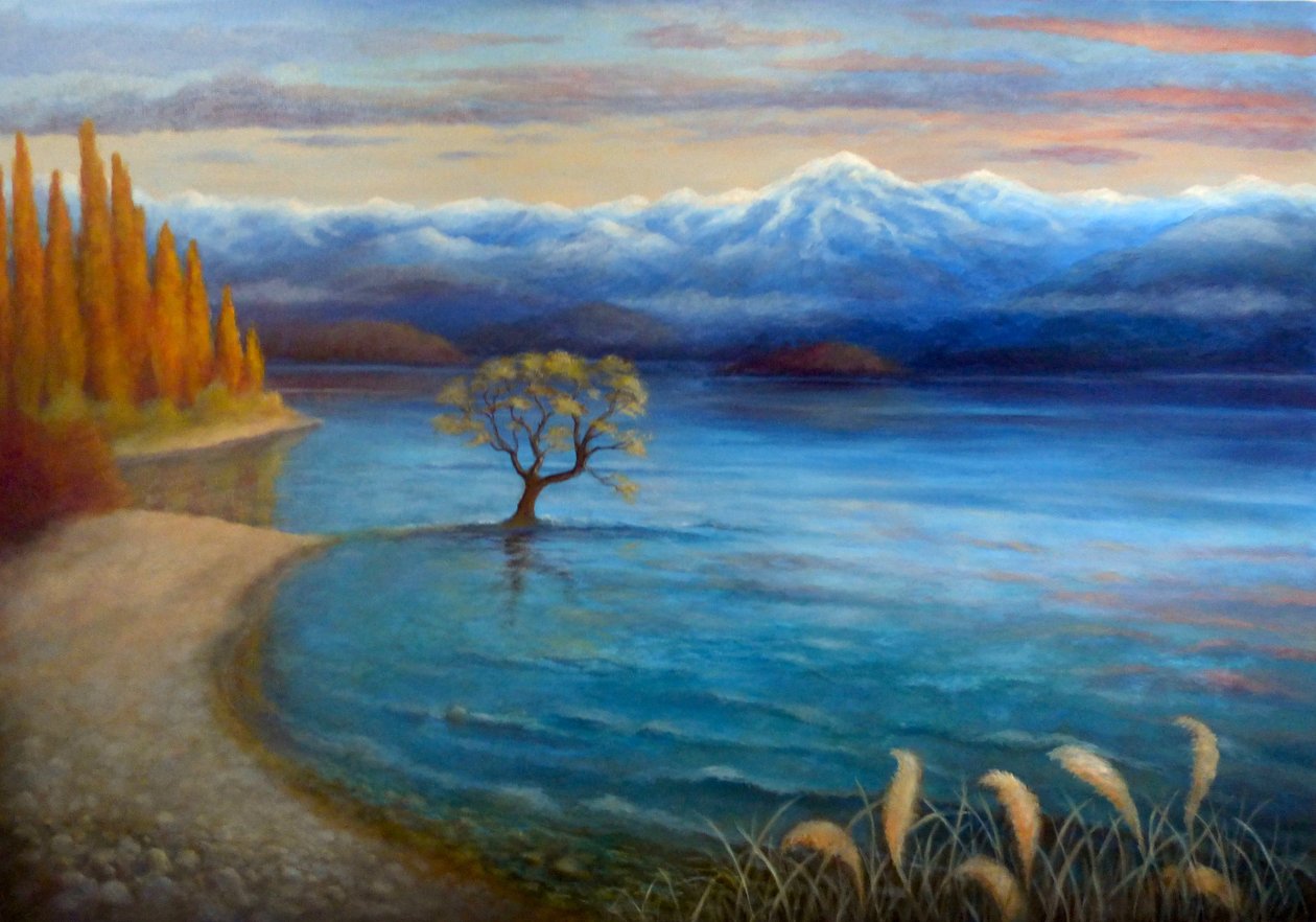 Strom Wanaka, 2024 (olej na plátně) od Lee Campbell