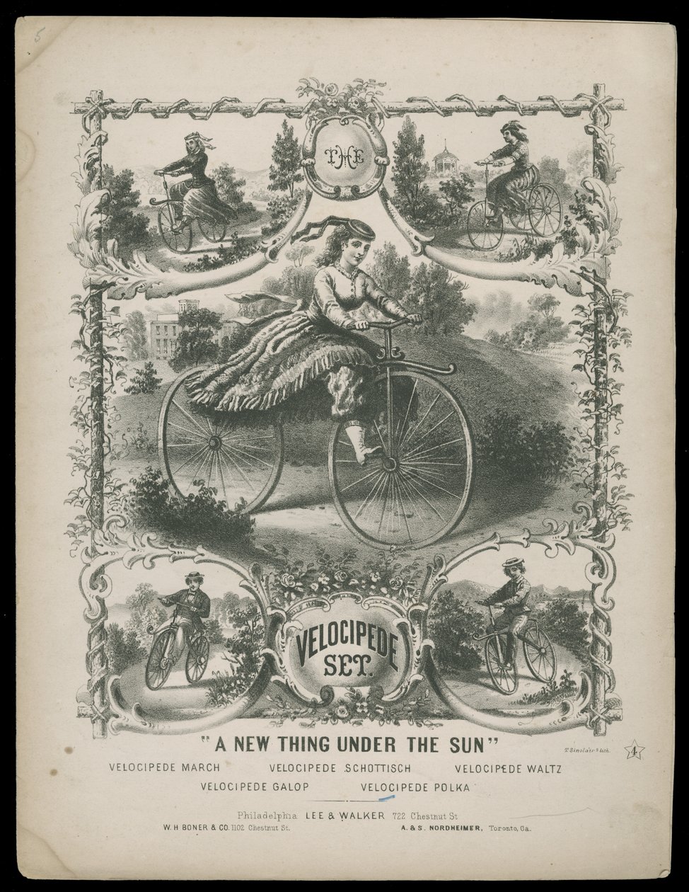 The Velocipede Set, cca 1770-1959 (tisk) od Lee & Walker