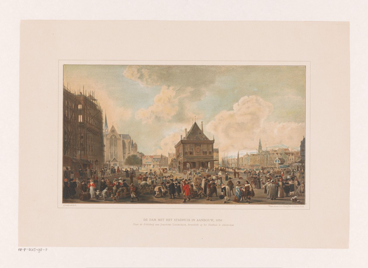 Dam in Amsterdam met het paleis in aanbouw De Dam met het stadhuis in aanbouw, 1656 (title on object)   1383559   cs       czech Successfully Translated  Original: St. Georg on foot Translat: St. Georg on foot 1284165 cs czech Successfully Translated Origi od Leendert Izaac Frederikus Grondijs