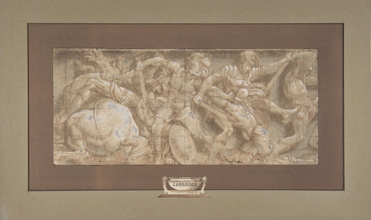 Bojová scéna, 1511-87. od Lelio Orsi
