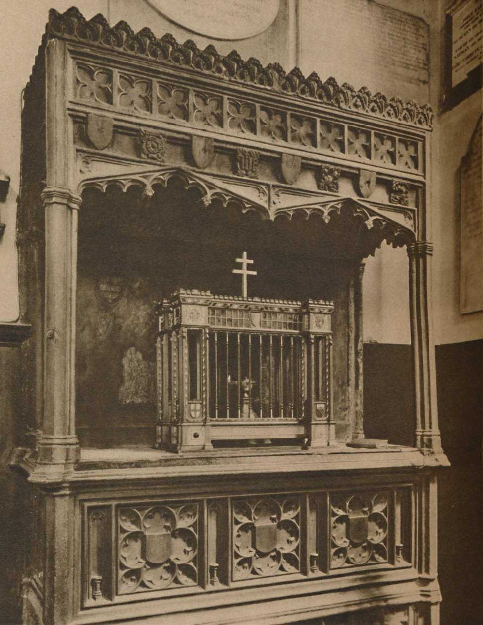 Stále hořící lampa údržby Toc H v Allhallows, Barking, c1935. od Lemere