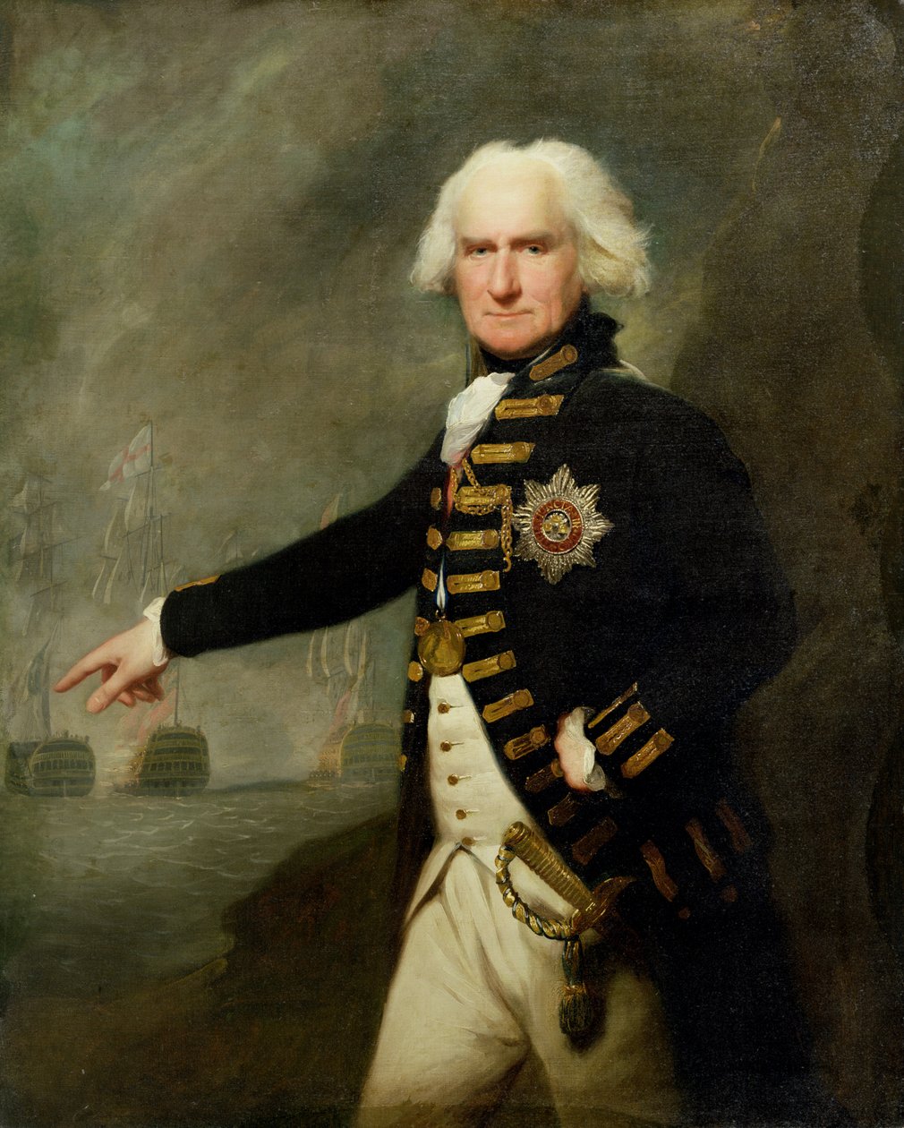 Admirál Lord Bridport (1727-1814) kolem 1795 (olej na plátně) od Lemuel Francis Abbott