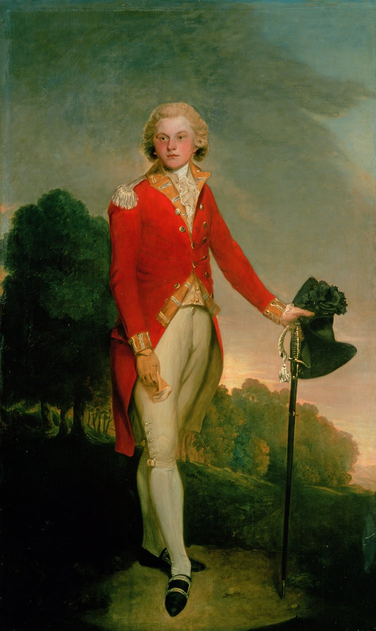 Portrét Aubreyho, hraběte z Burfordu, v uniformě kapitána na 34. stopě od Lemuel Francis Abbott